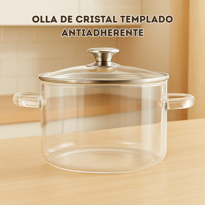 CrystalPot: Olla de Cristal Templado Antiadherente
