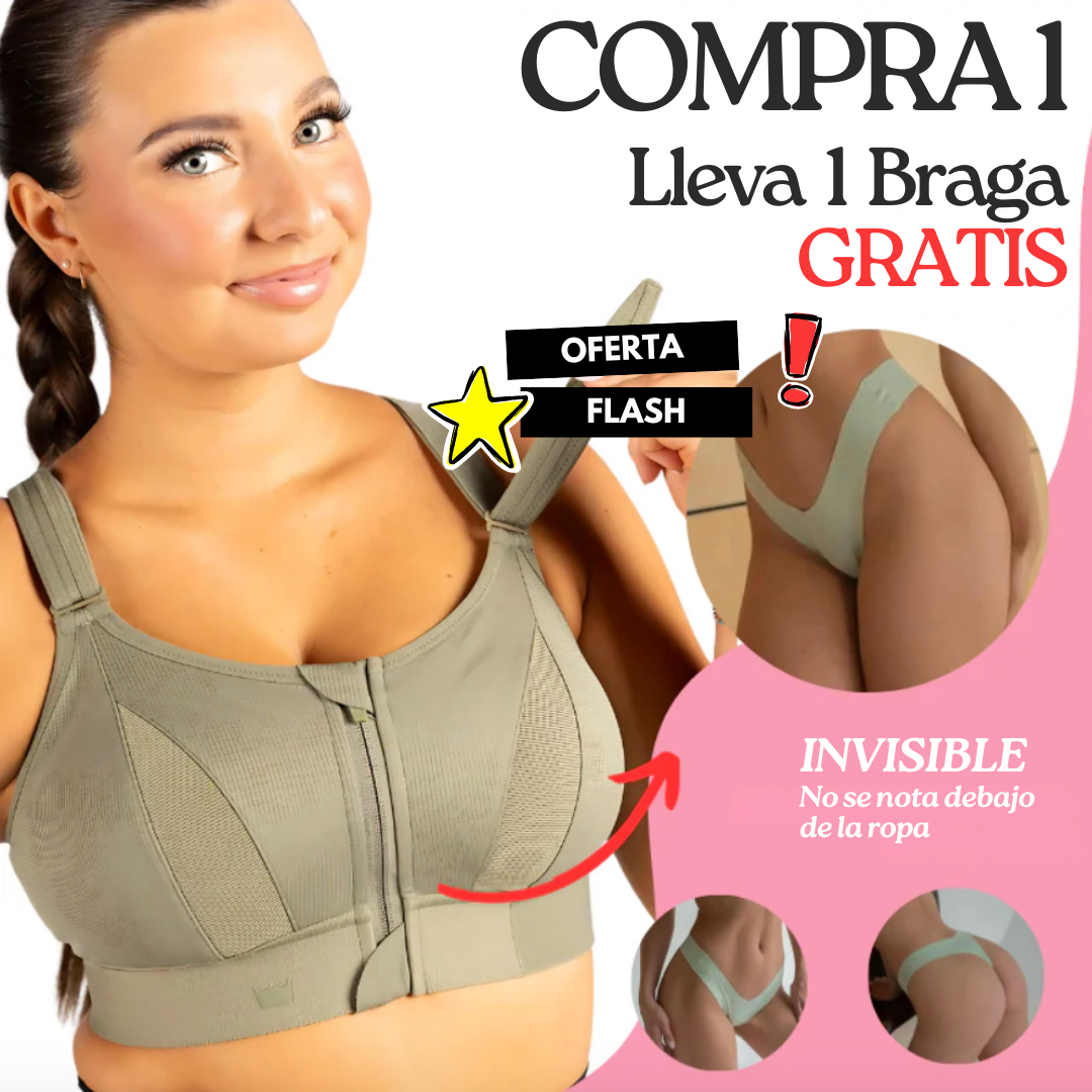 Sujetador Deportivo Ajustable AMELIA + Braga Invisible GRATIS