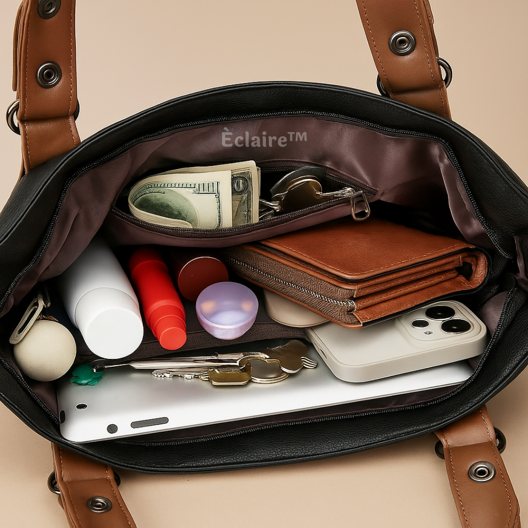 Éclaire: Bolso de Gran Capacidad y Estilo Premium