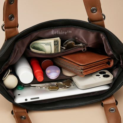 Éclaire: Bolso de Gran Capacidad y Estilo Premium