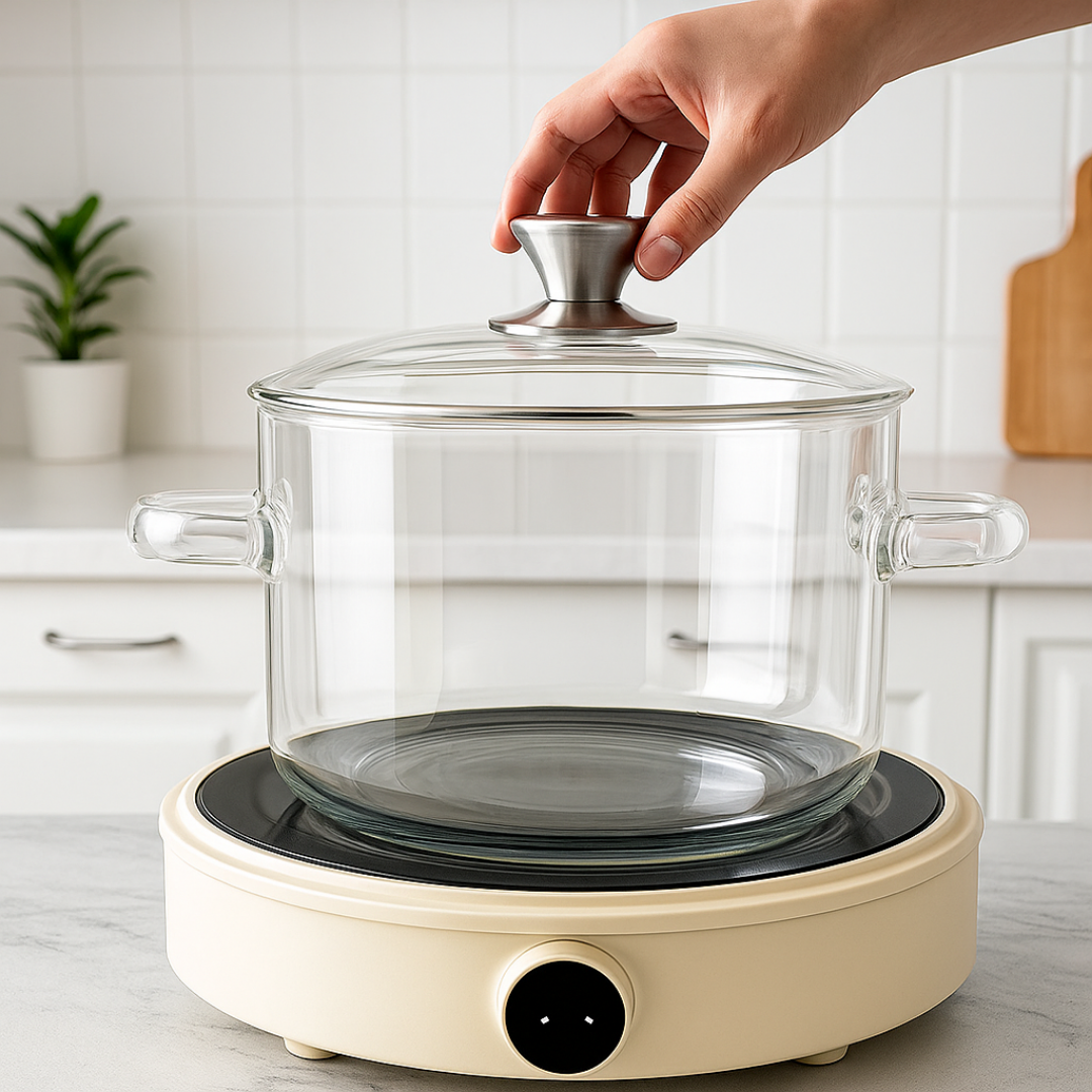 CrystalPot: Olla de Cristal Templado Antiadherente