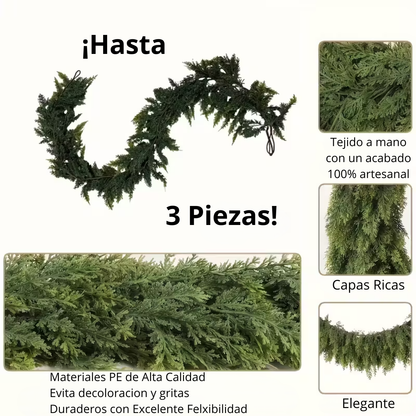 EverGlow™ | Guirnalda Navideña de Lujo – Realismo y Elegancia Sin Mantenimiento