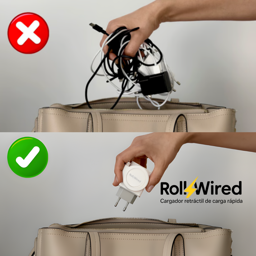 RollWired: Cargador retráctil de carga ràpida