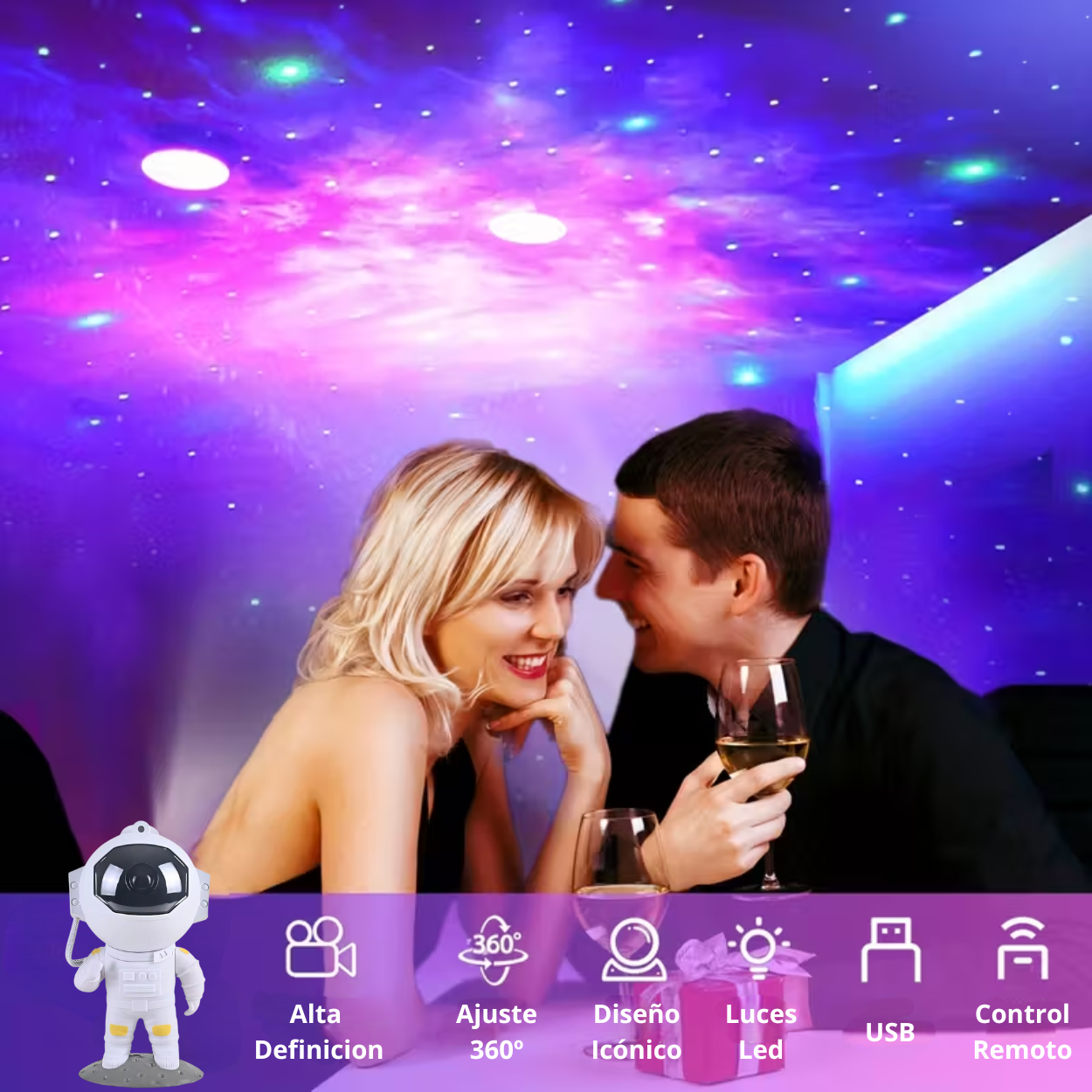 GalaxyBeam™ | Proyector Galáctico LED Astronauta