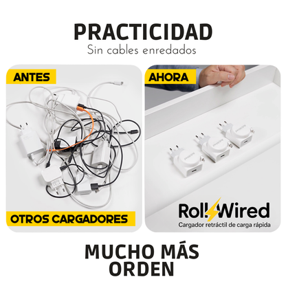RollWired: Cargador retráctil de carga ràpida