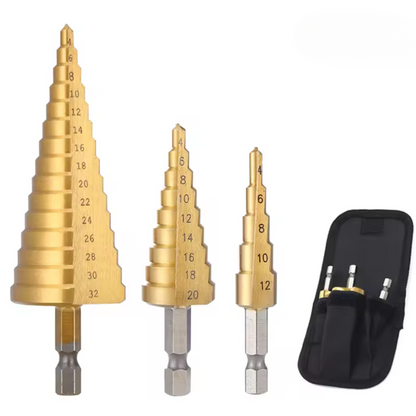 TitanDrill: Pack de Brocas Escalonadas de Titanio