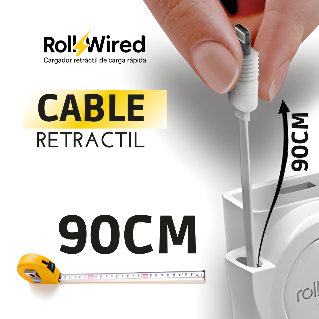 RollWired: Cargador retráctil de carga ràpida