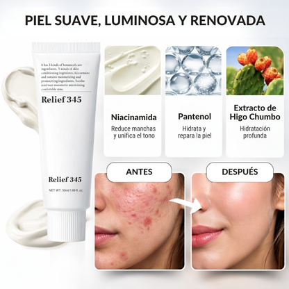 Relief 345 | Reafirmante facial con Ácido Hialurónico Regenerador