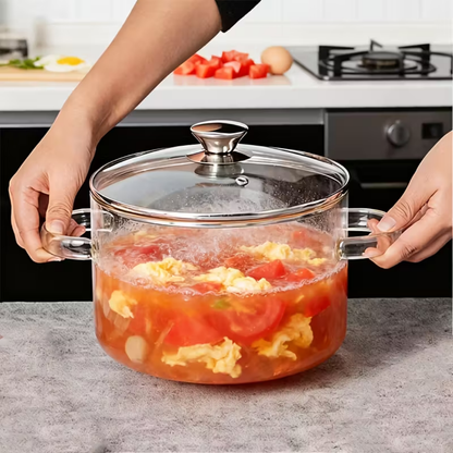 CrystalPot: Olla de Cristal Templado Antiadherente