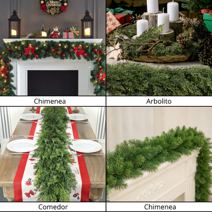 EverGlow™ | Guirnalda Navideña de Lujo – Realismo y Elegancia Sin Mantenimiento