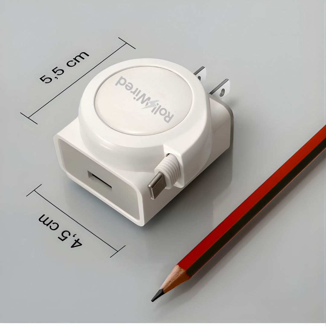 RollWired: Cargador retráctil de carga ràpida