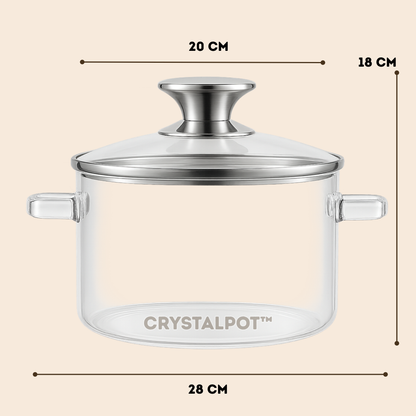 CrystalPot: Olla de Cristal Templado Antiadherente