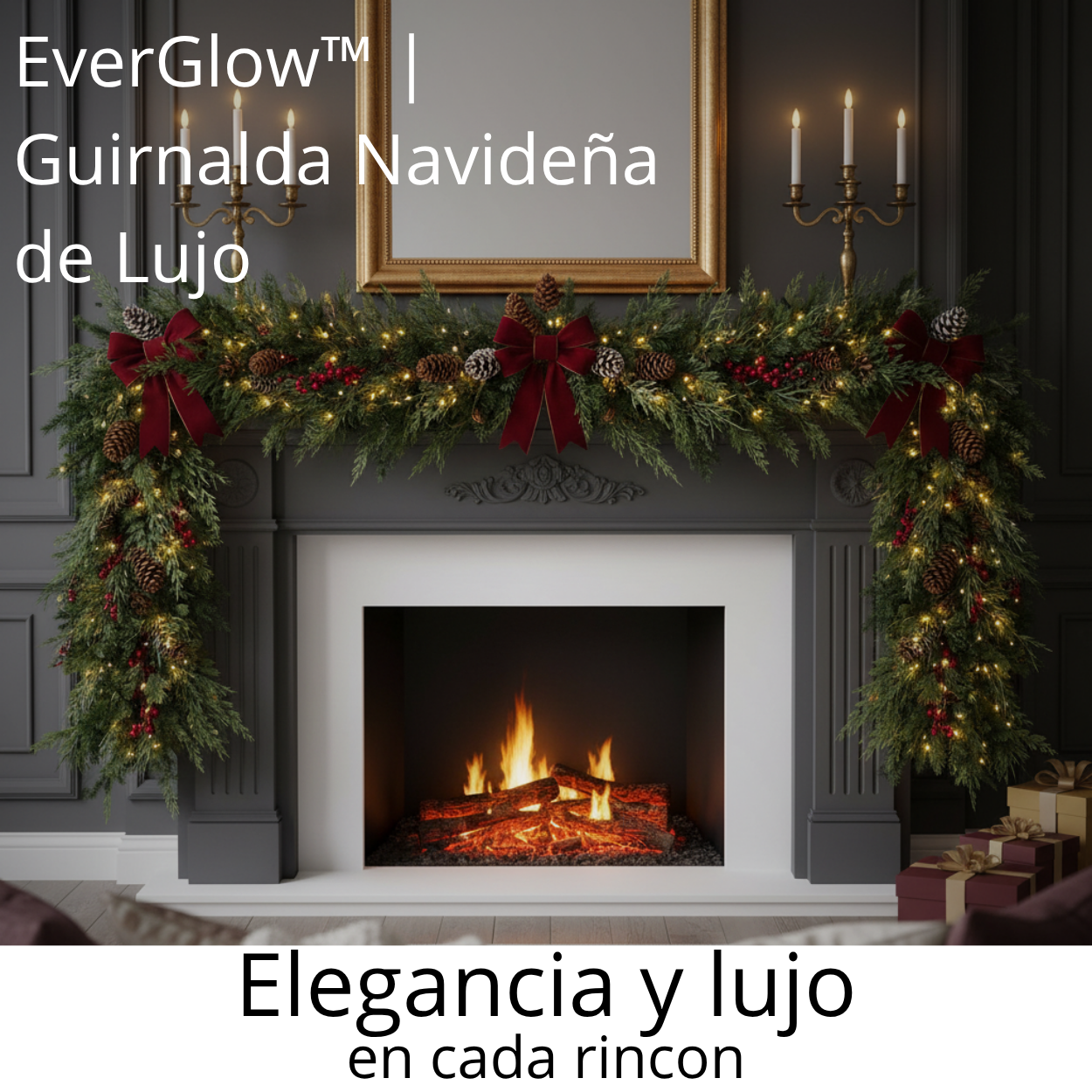 EverGlow™ | Guirnalda Navideña de Lujo – Realismo y Elegancia Sin Mantenimiento