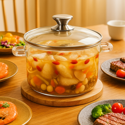 CrystalPot: Olla de Cristal Templado Antiadherente