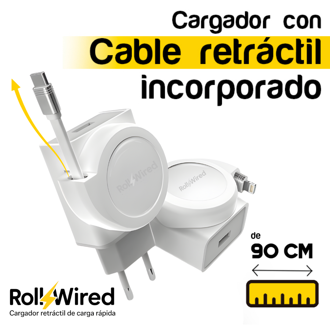 RollWired: Cargador retráctil de carga ràpida