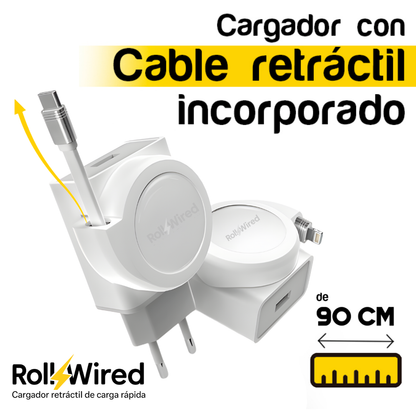 RollWired: Cargador retráctil de carga ràpida
