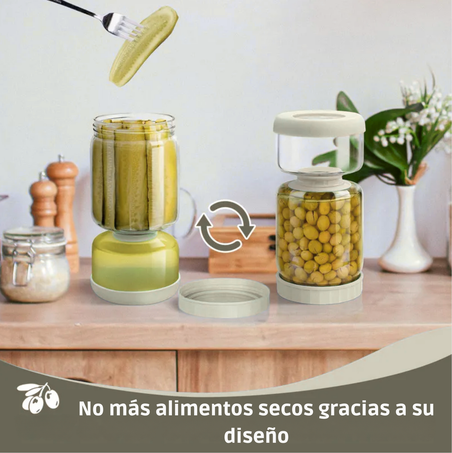 TwistyJar: Tarro giratorio para encurtidos