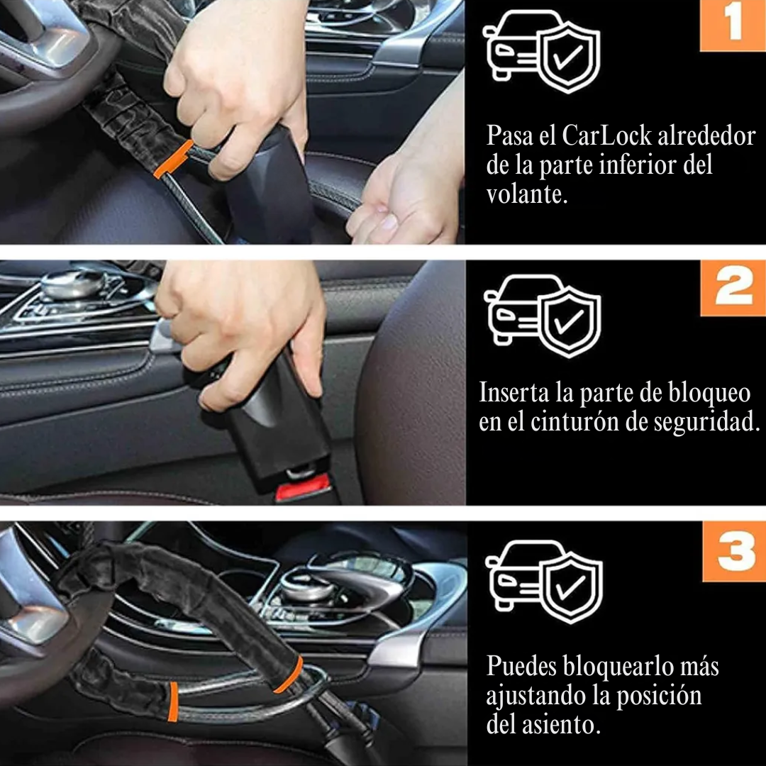 CarLock | Dispositivo Antirrobo de Doble Bloqueo para Volante