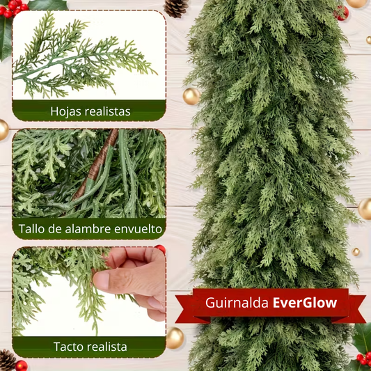EverGlow™ | Guirnalda Navideña de Lujo – Realismo y Elegancia Sin Mantenimiento