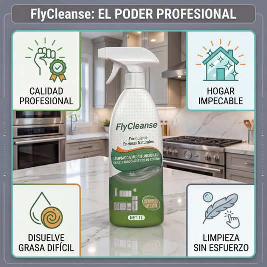 FlyCleanse: Limpiador desengrasante profesional todo en 1