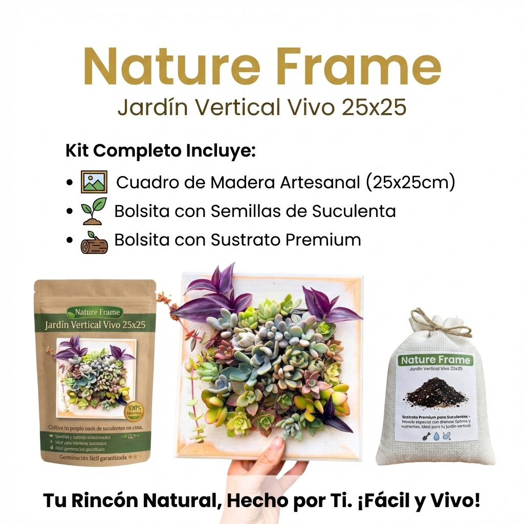 Nature Frame - Jardín Vertical Vivo 25x25