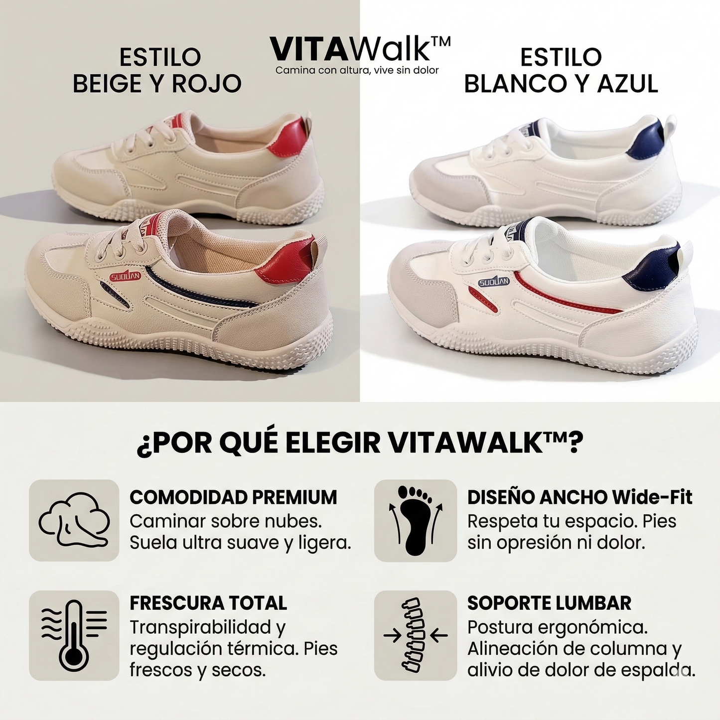 VitaWalk™ – Zapatillas Casual de Plataforma