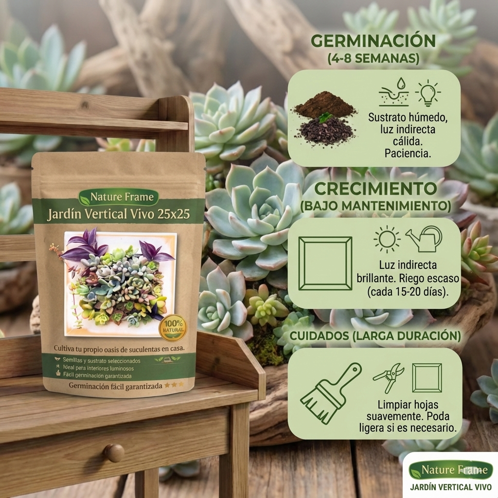 Nature Frame - Jardín Vertical Vivo 25x25