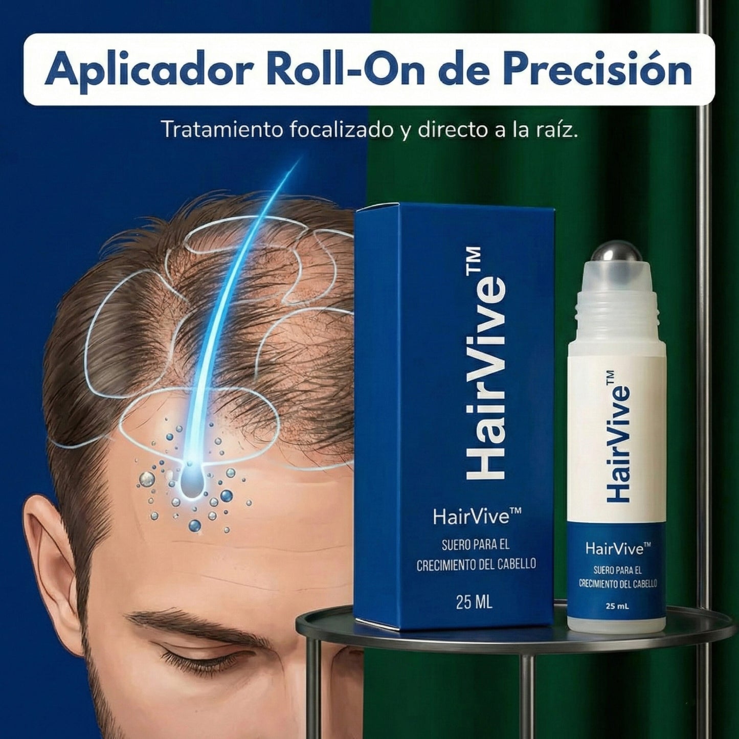 HairVive™ – Suero Roll-On Avanzado para el Crecimiento del Cabello
