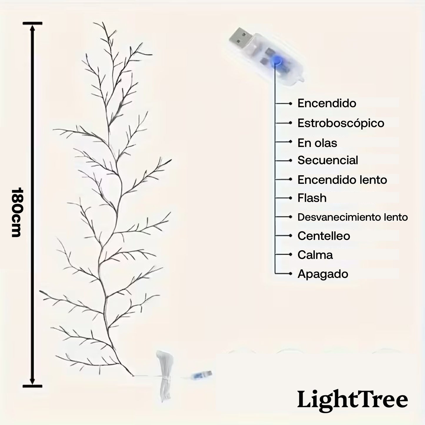 LightTree | Estructura de luces con forma de árbol
