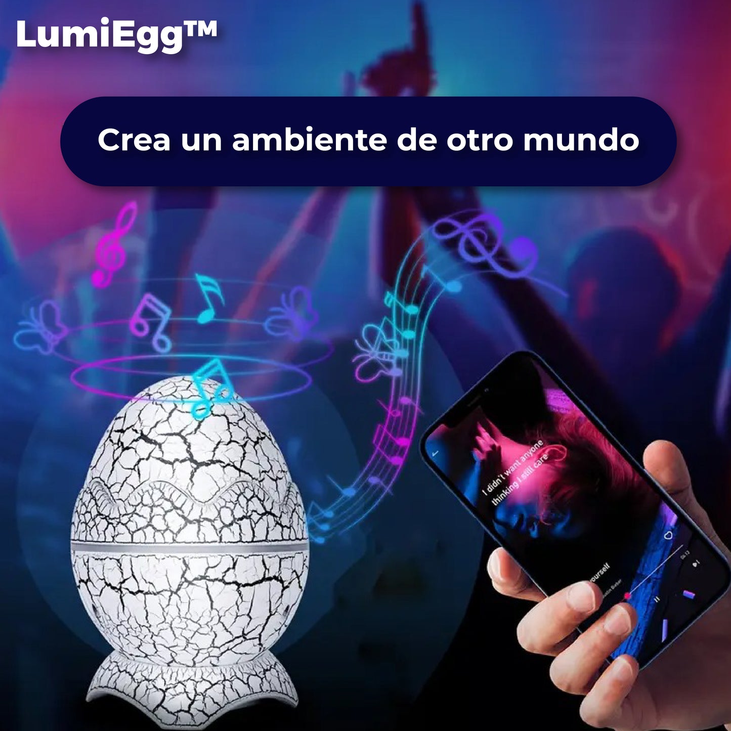 LumiEgg™ – Proyector LED 360° con Música Relajante
