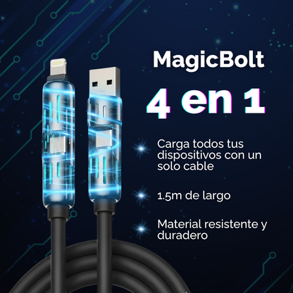 MagicBolt: Cable de carga ultrarápida 4 en 1
