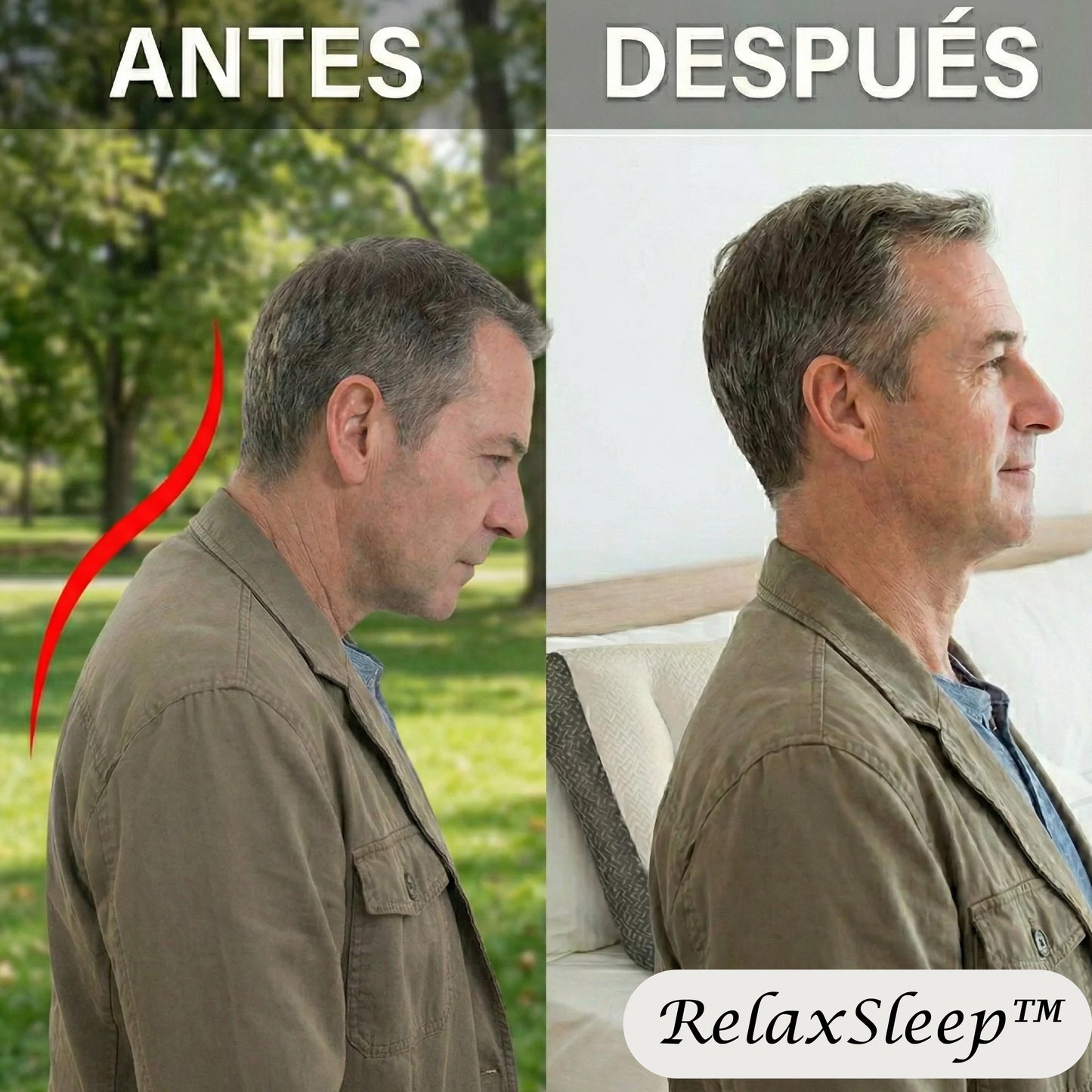 RelaxSleep™ – Almohada Viscoelástica Ergonómica