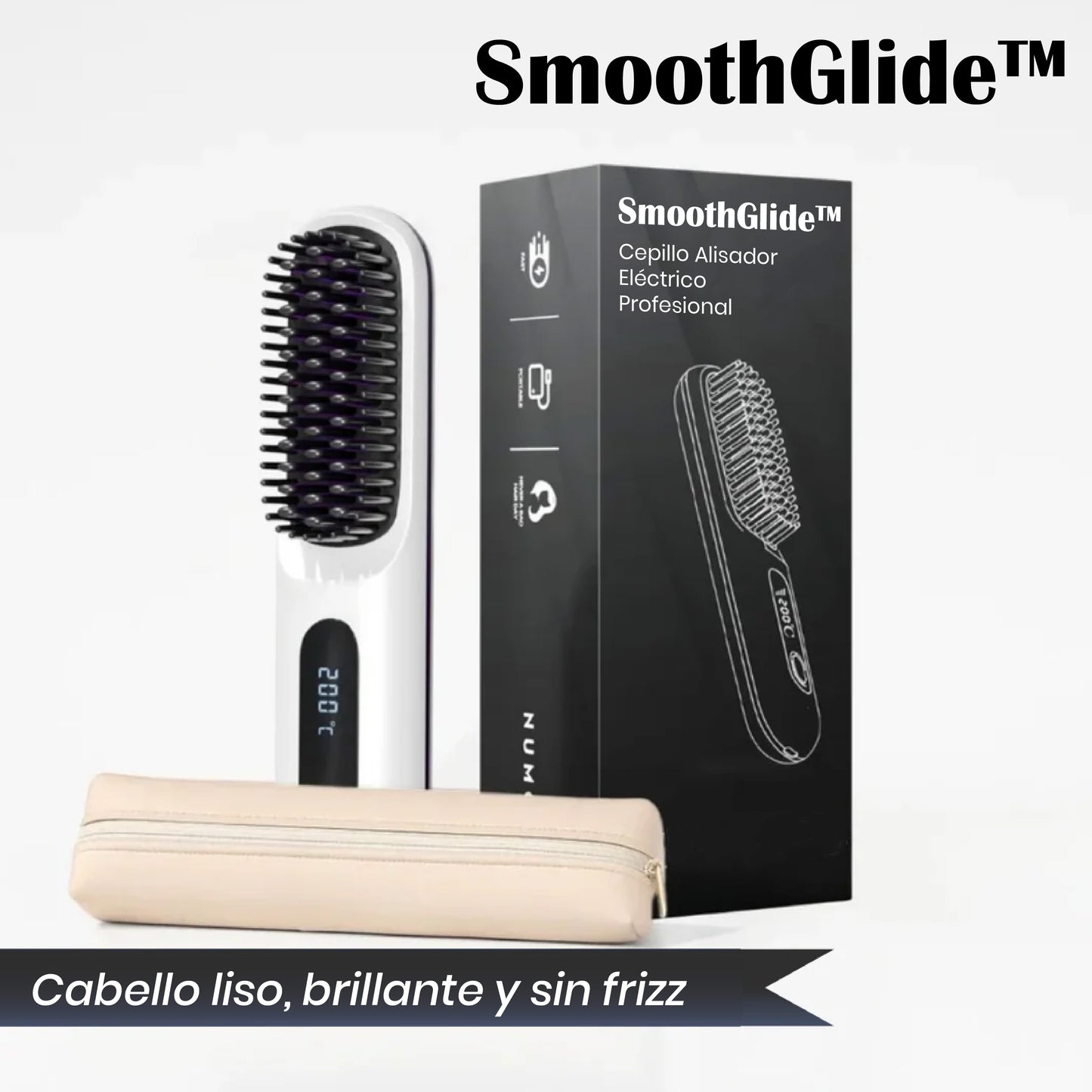 SmoothGlide™ – Cepillo Alisador Eléctrico Profesional