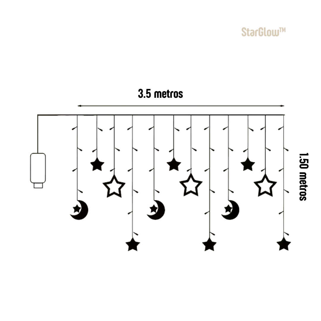StarGlow: Cascada de Luces LED Navideña