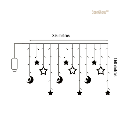 StarGlow: Cascada de Luces LED Navideña