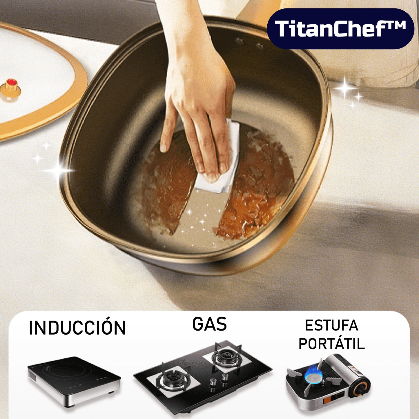 TitanChef™ – Olla/Sartén de Titanio Antiadherente