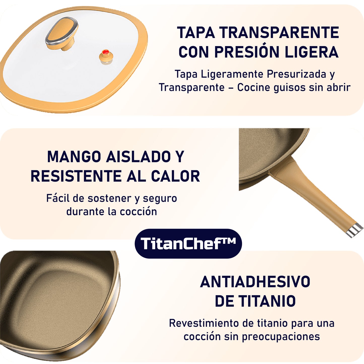 TitanChef™ – Olla/Sartén de Titanio Antiadherente