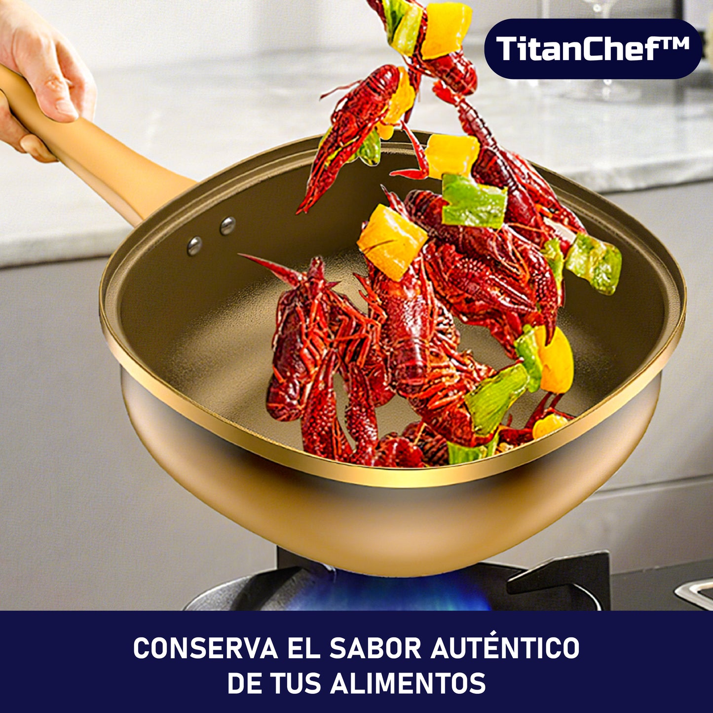 TitanChef™ – Olla/Sartén de Titanio Antiadherente