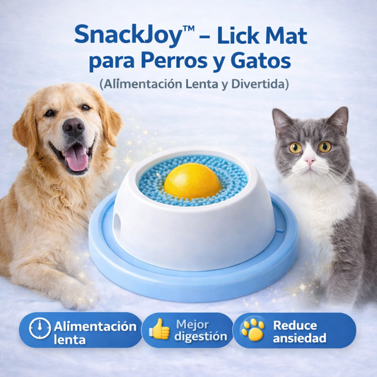 SnackJoy™ – Lick Mat para Perros y Gatos (Alimentación Lenta y Divertida)